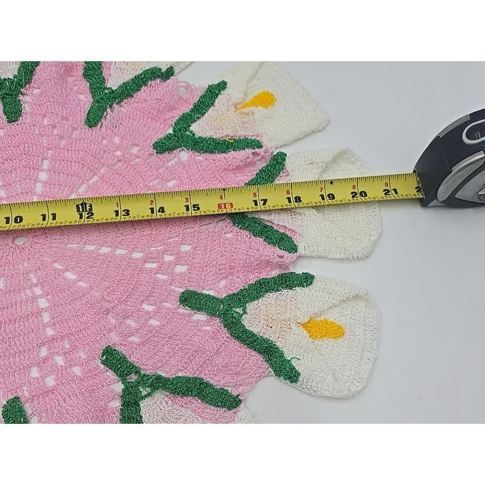 2 Handmade Crochet‎ Flower Cottagecore Starburst Vintage 1950s Doilies